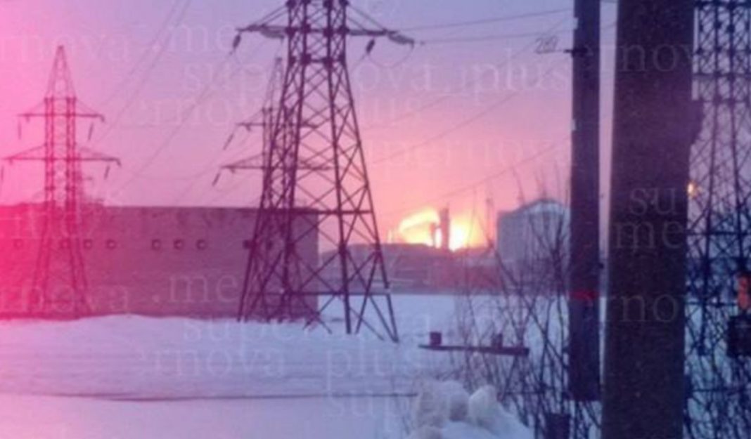 fire at an industrial enterprise in Togliatti