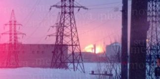 fire at an industrial enterprise in Togliatti