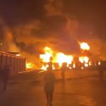 У Лабінську знову горить нафтобаза після атаки дронів