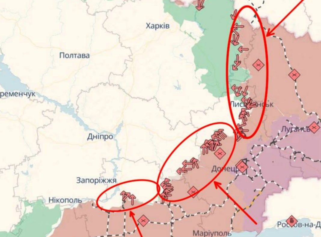 Карта бойових дій в Україні