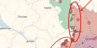 Map of hostilities in Ukraine