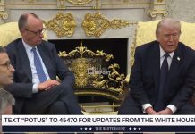 Donald Trump during a meeting at the White House