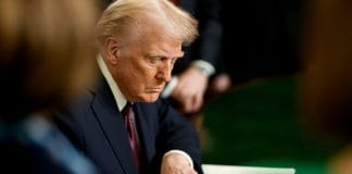 Donald Trump during a meeting at the White House