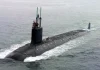 BRITAIN PREPARES TO STRIKE: NUCLEAR BOAT NEAR IRAN The Astute-class nuclear-powered submarine HMS Anson on the water.