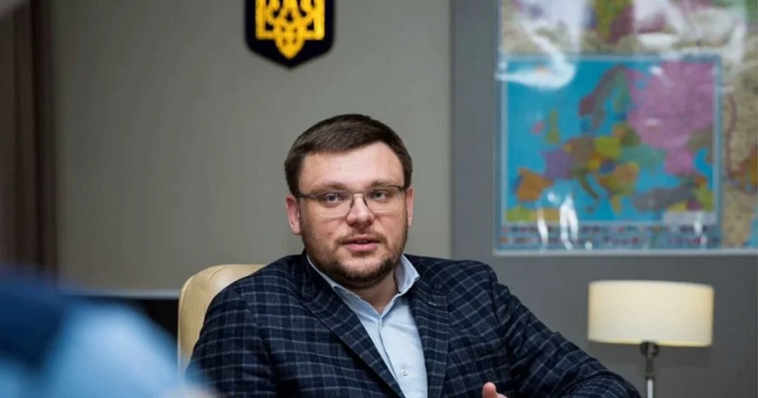 Semen Kryvonos speaks at a press conference