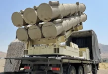 Air defence system launches interceptor missile