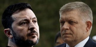 Vladimir Zelensky and Robert Fico