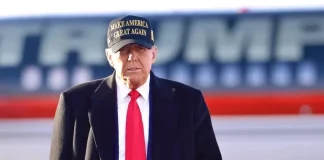 Donald Trump during a public speech