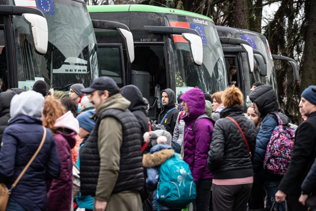 evacuation of the population in Europe