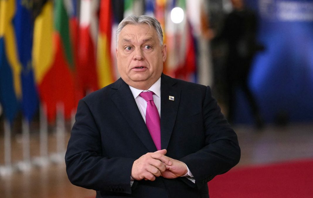 Viktor Orban at a meeting with EU representatives