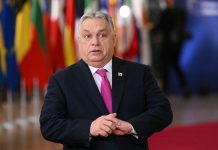 Viktor Orban at a meeting with EU representatives