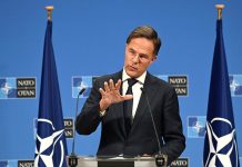 генсек НАТО Марк Рютте під час виступу