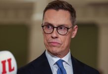 Александр Стубб виступає на міжнародній конференції