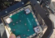 Shahed with Russian components strikes a British base CRPA Comet-M4 antenna on the wreckage of a drone