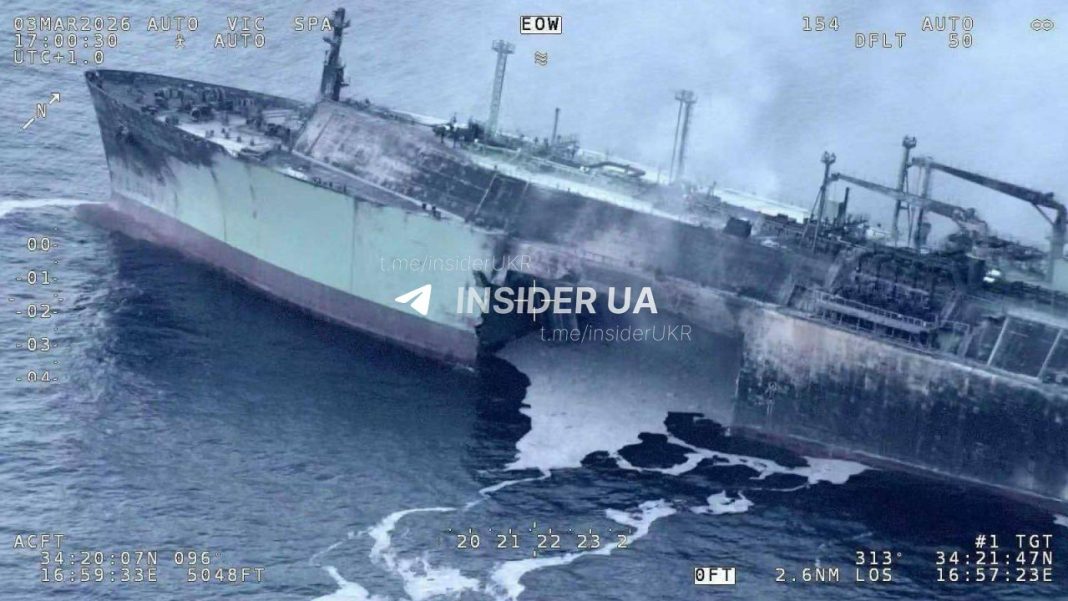 пошкоджений російський танкер Arctic Metagaz