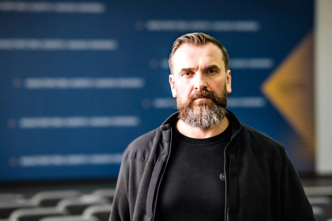 Minister of Education Oksen Lisovyi during a press conference