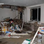 Damaged roof of maternity hospital after attack in Odesa