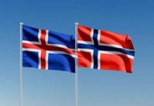 Iceland and Norway flags