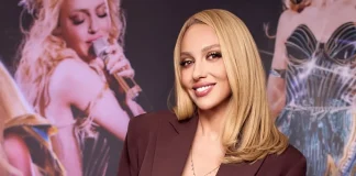 Olya Polyakova during an interview