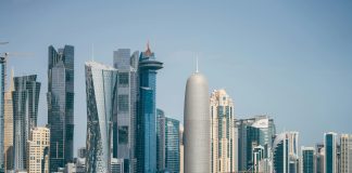 Qatar and Kuwait's GDP may fall by 14% due to crisis Business district in Qatar
