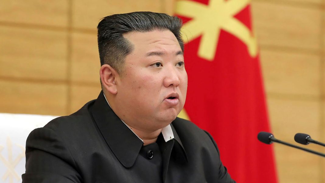 Kim Jong Un speaks at a session of the DPRK Supreme People's Assembly in Pyongyang.