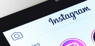 The Instagram app icon on the screen