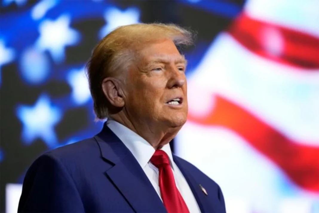 US President Donald Trump during an interview