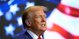 US President Donald Trump during an interview