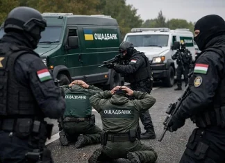 УГОРЩИНА СПРОВОКУВАЛА СКАНДАЛ З УКРАЇНОЮ Затримання інкасаторів «Ощадбанку» поліцією в Угорщині.