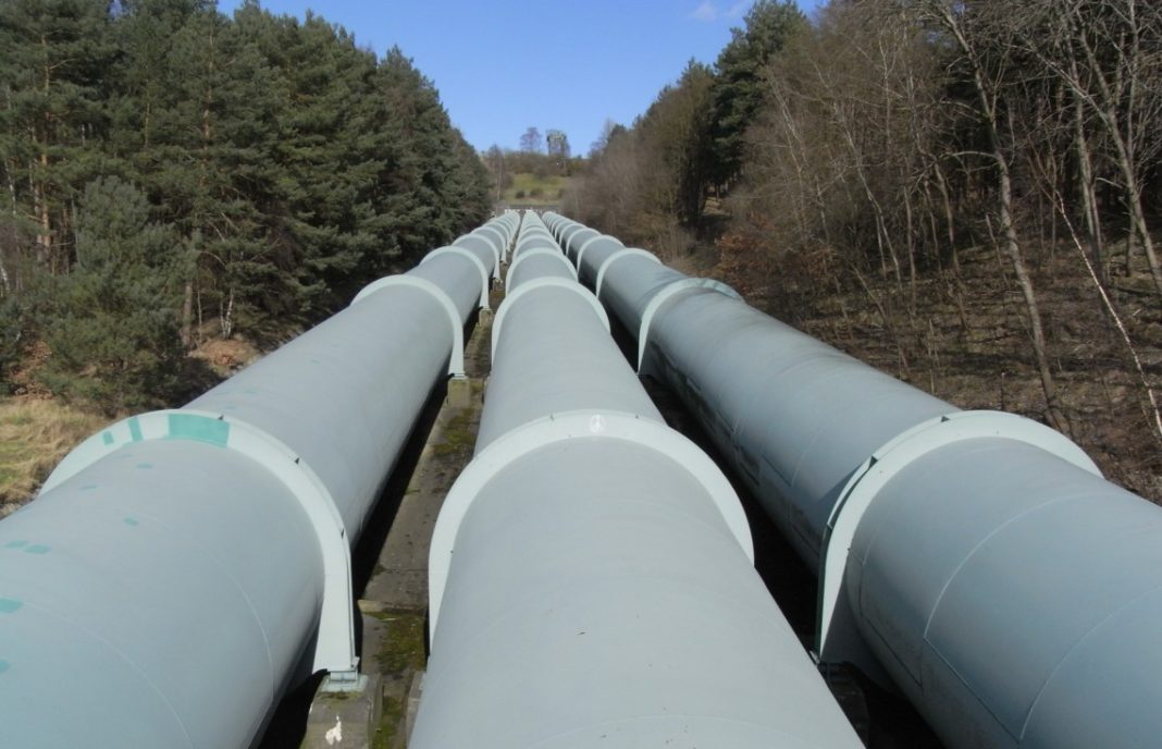 The Druzhba pipeline, which transports oil to Europe