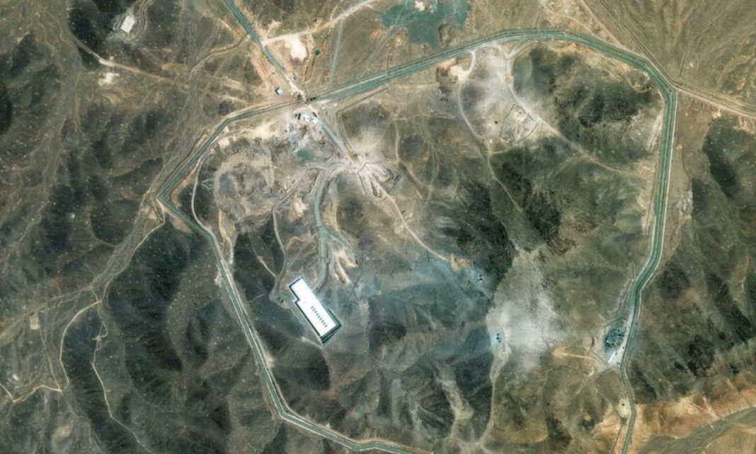 Satellite image of Fordow's nuclear facility in Iran