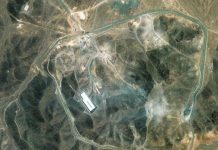 Satellite image of Fordow's nuclear facility in Iran