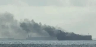 Cargo ships in the Persian Gulf