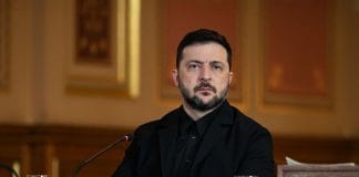 Volodymyr Zelenskyy during his address