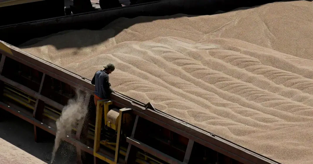 A ship with Ukrainian grain in the port of Haifa
