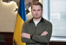 Kyiv police at the scene of the shooting