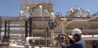 Oil pipeline in the Persian Gulf