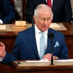 King Charles III in the White House severely jabs at Trump