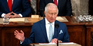King Charles III jokes at the White House