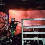 Fire after drone attack in Odesa region