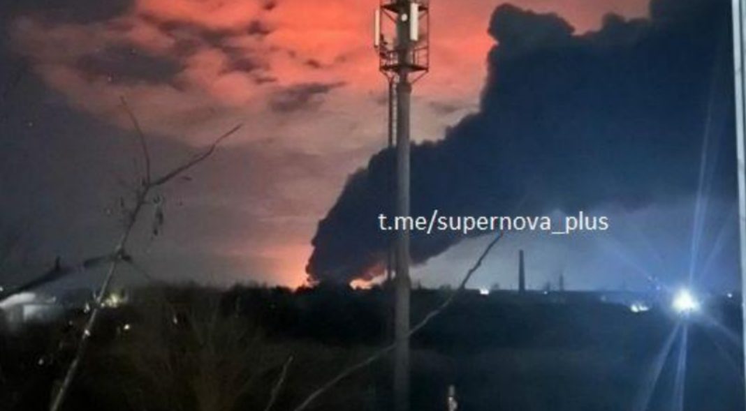 Screenshot_1 Fire after drone attack