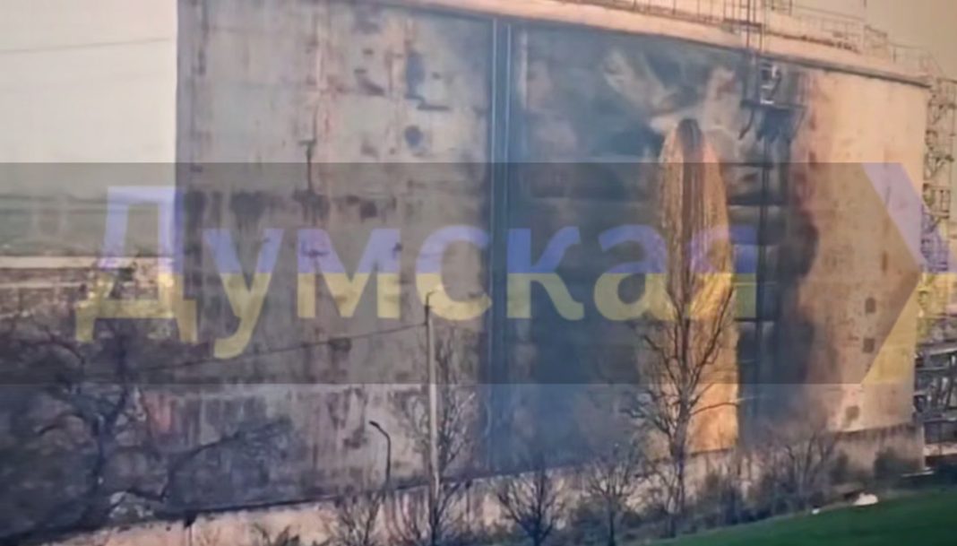 Screenshot_1 Attacked tank in Odesa region
