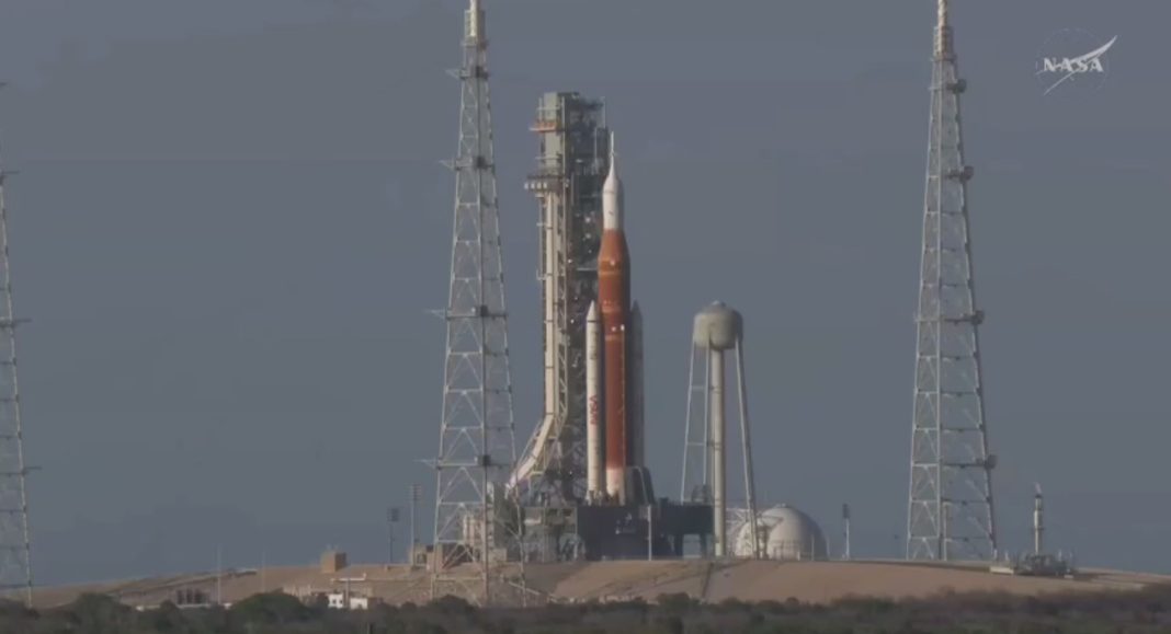 The Orion spacecraft at the launch