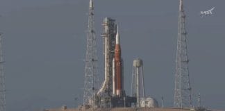 The Orion spacecraft at the launch