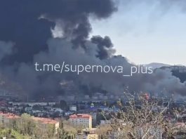 Уражено нафтотермінал у порту Туапсе Пошкоджений нафтотермінал у Туапсе