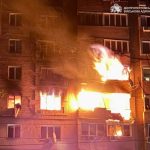 Russian drone attacks a high-rise building in Dnipro