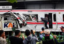 Railway accident in Indonesia