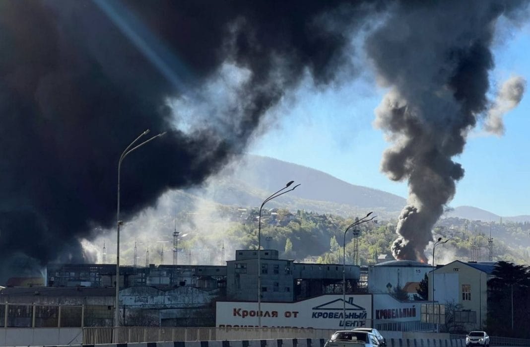 Пожежа у порту Туапсе, ранкові події