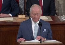 King Charles III in the US Congress.