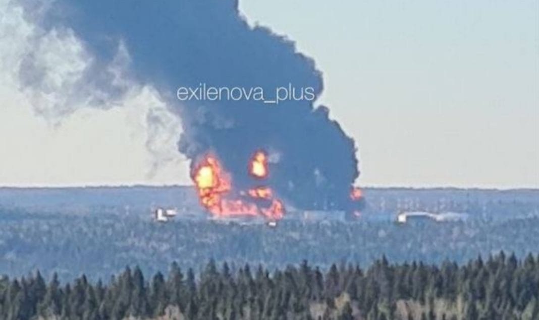 Explosion at an oil pumping station in Perm